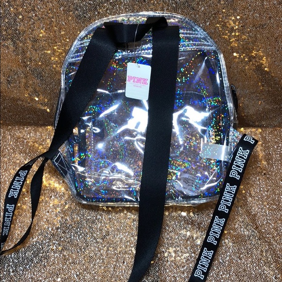 PINK Victoria's Secret Bags Salevs Pink Mini Clear Backpack Nwt
